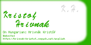 kristof hrivnak business card