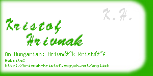 kristof hrivnak business card